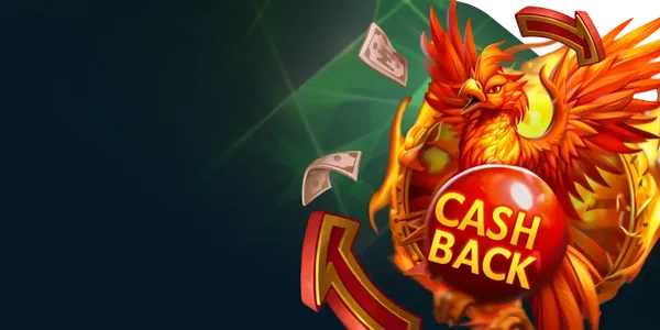 CrystalRoll wekelijkse cashback: vuurvogel met cashback-bol
